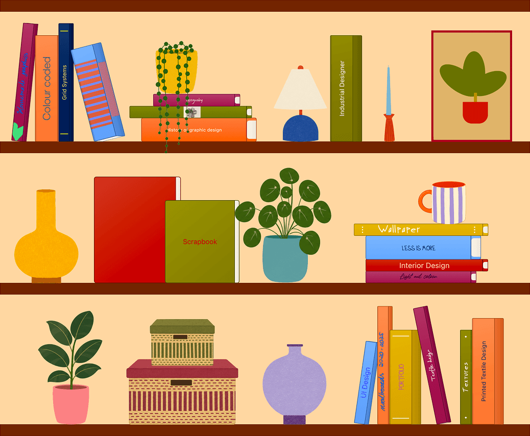 Muse bookshelf preview in Nooka.